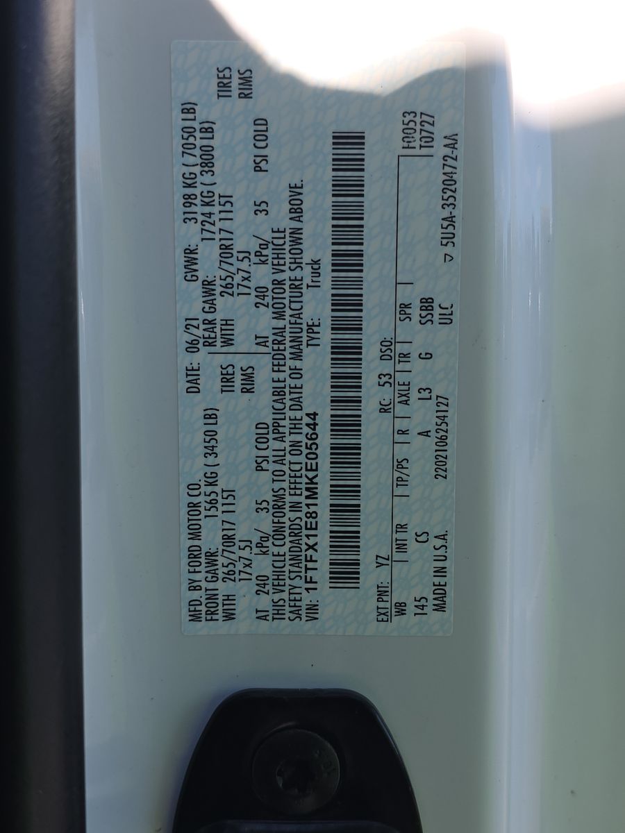 2021 Ford F-150 XL AWD