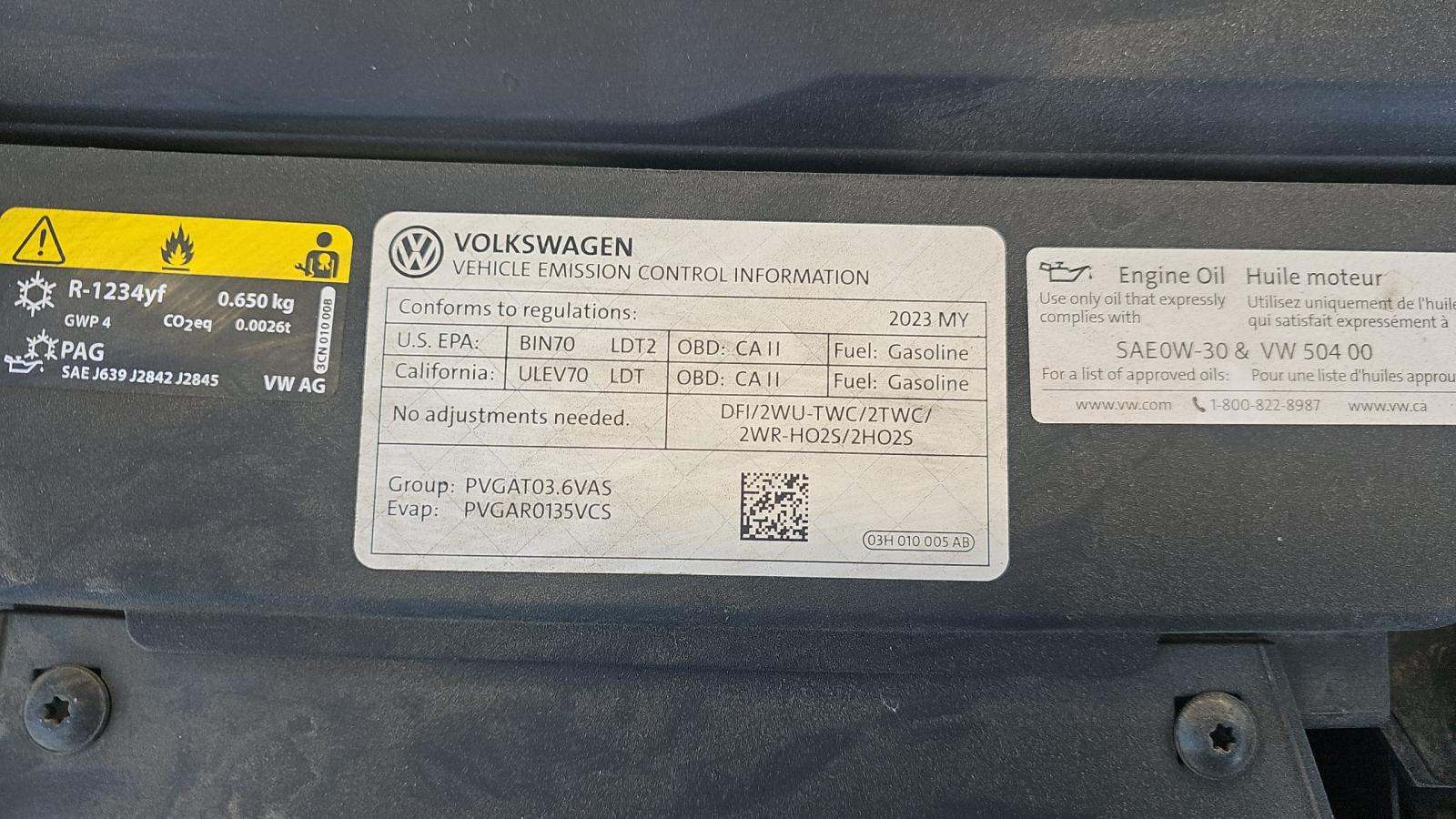 2023 Volkswagen Atlas 3.6L SE AWD