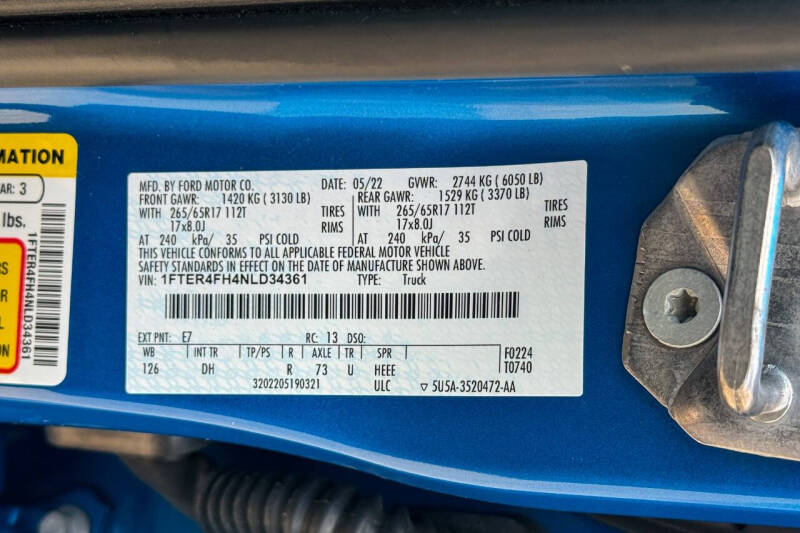 2022 Ford Ranger Lariat AWD