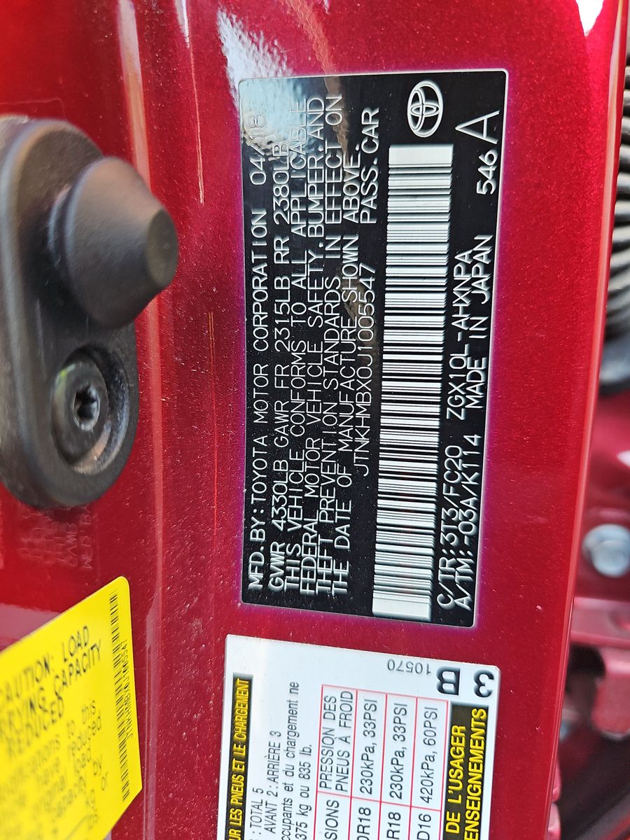 2018 Toyota C-HR XLE Premium FWD