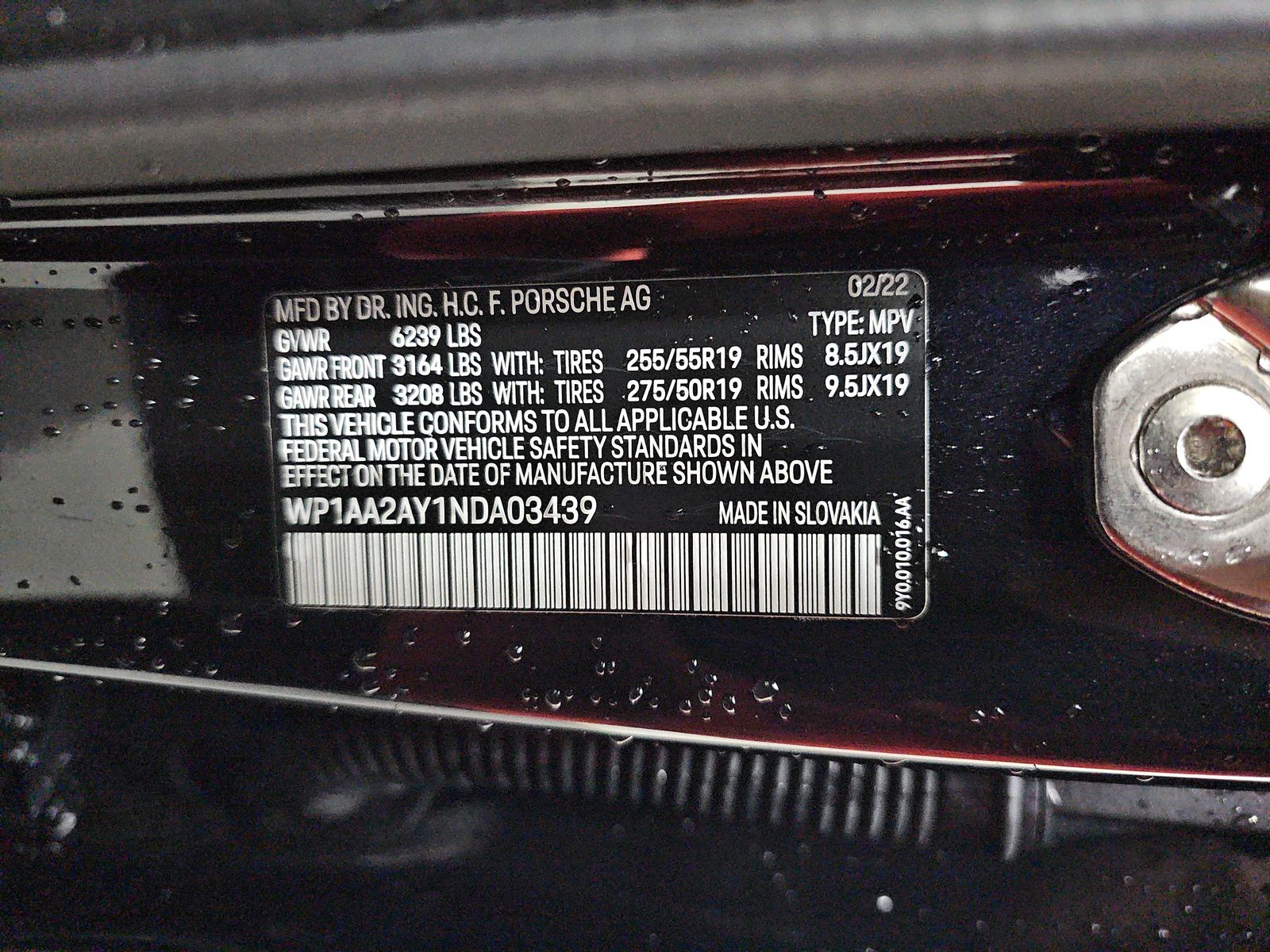 2022 Porsche Cayenne Base AWD