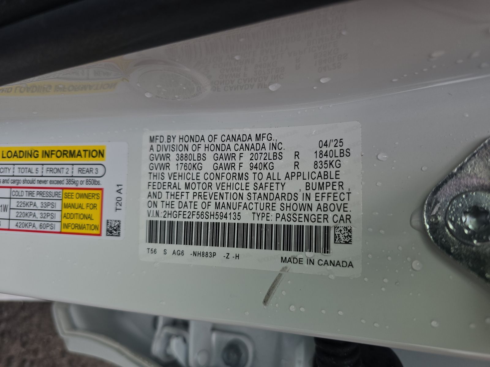 2025 Honda Civic Sport FWD