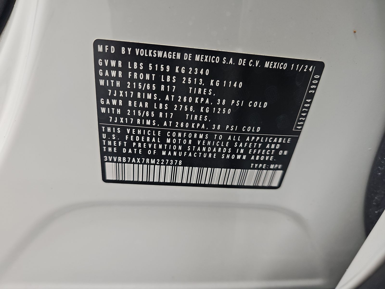 2024 Volkswagen Tiguan 2.0T S FWD