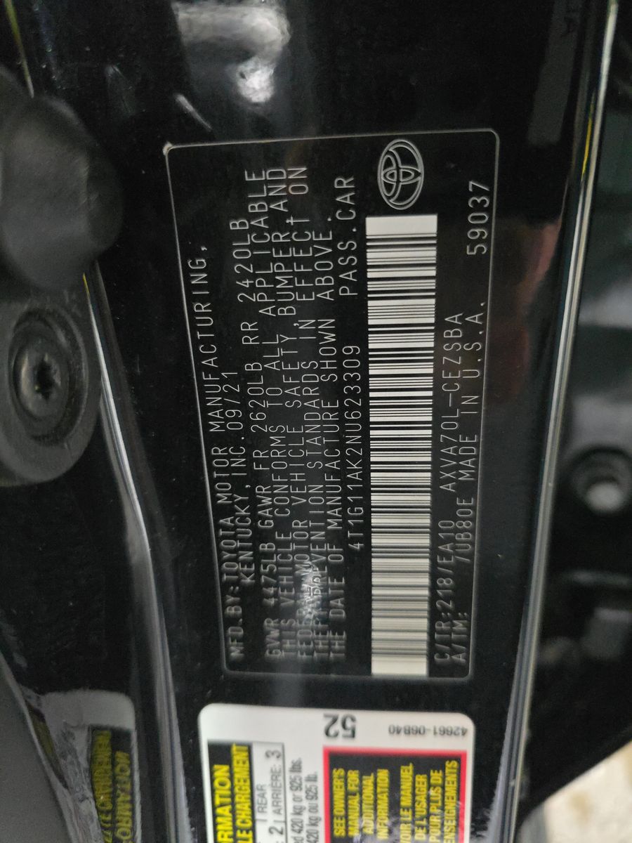 2022 Toyota Camry SE FWD