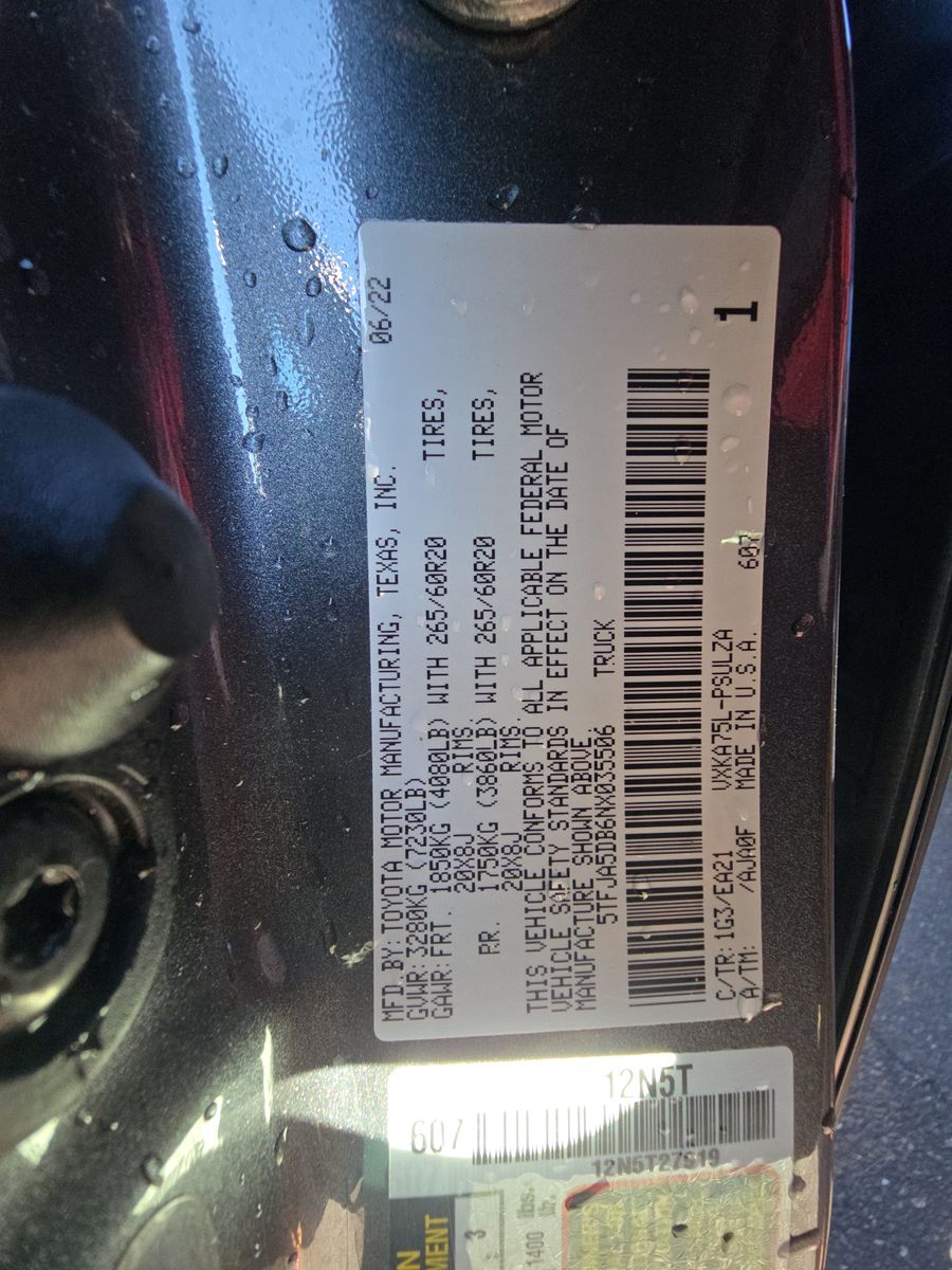 2022 Toyota Tundra Limited AWD