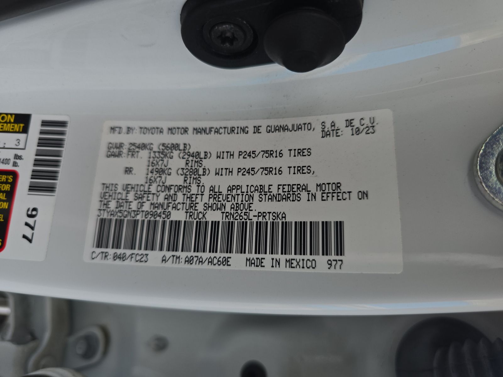 2023 Toyota Tacoma SR5 RWD