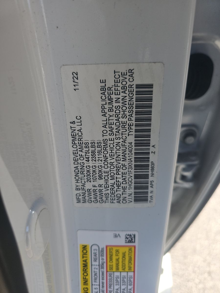 2022 Honda Accord Sport FWD