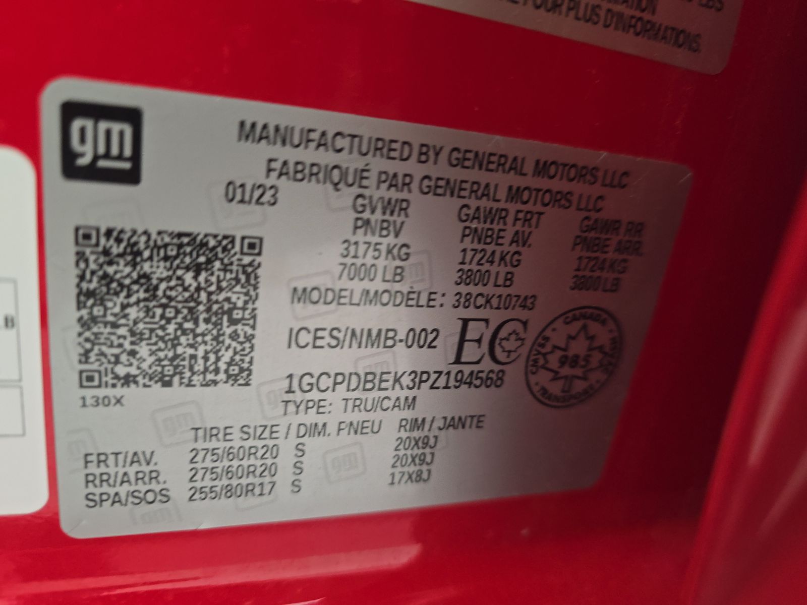 2023 Chevrolet Silverado 1500 Custom AWD