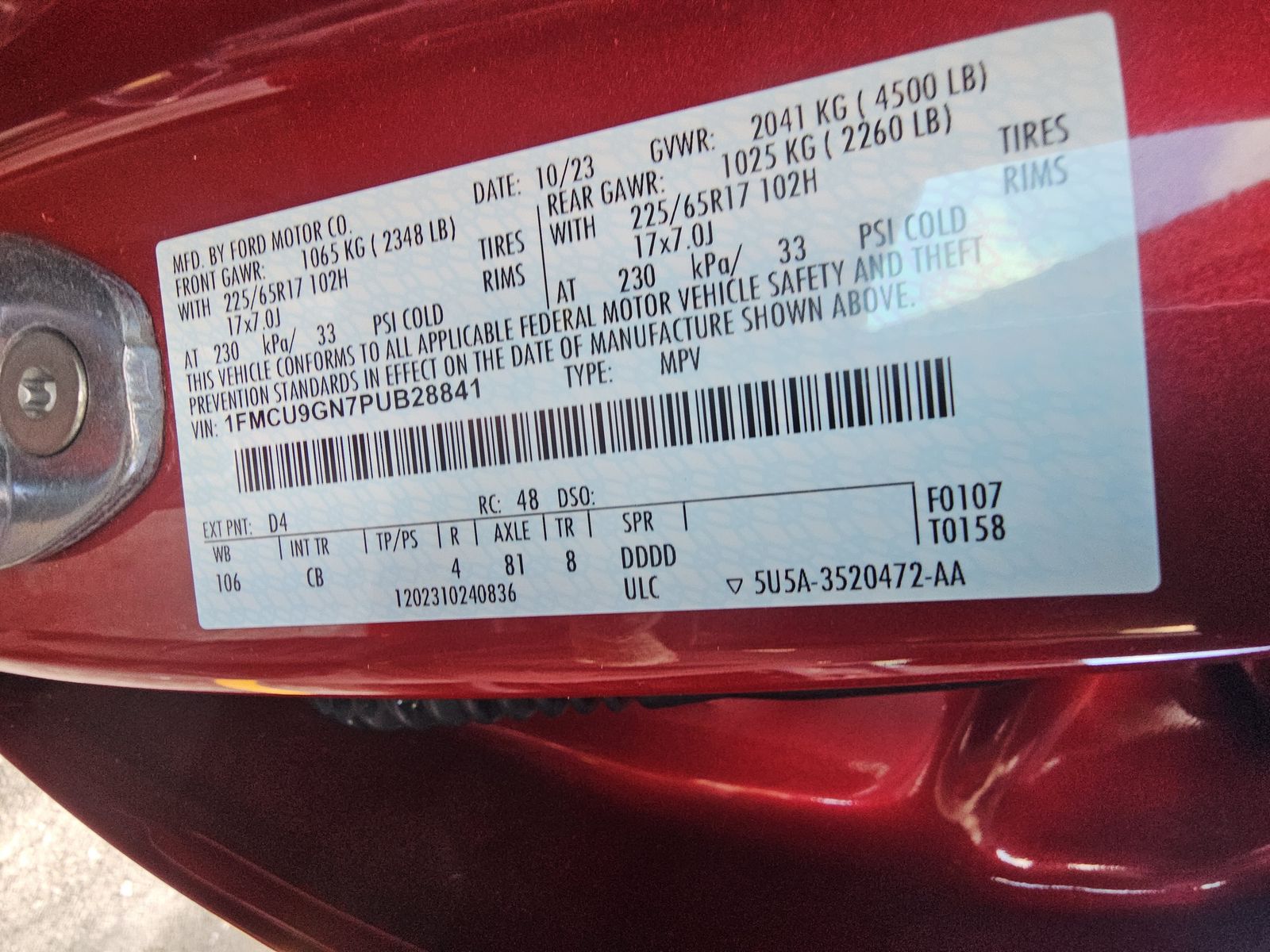 2023 Ford Escape Active AWD