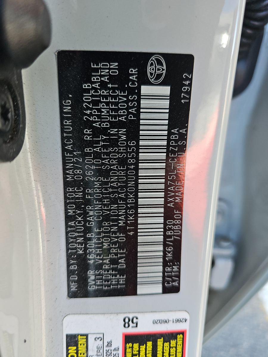 2022 Toyota Camry XSE AWD