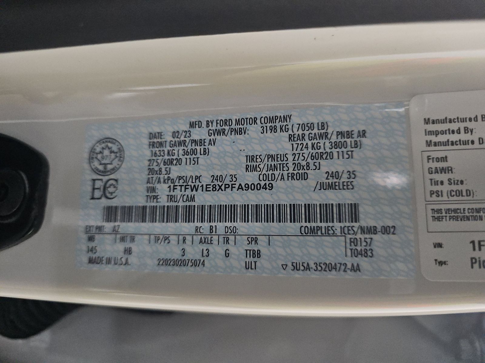 2023 Ford F-150 Lariat AWD