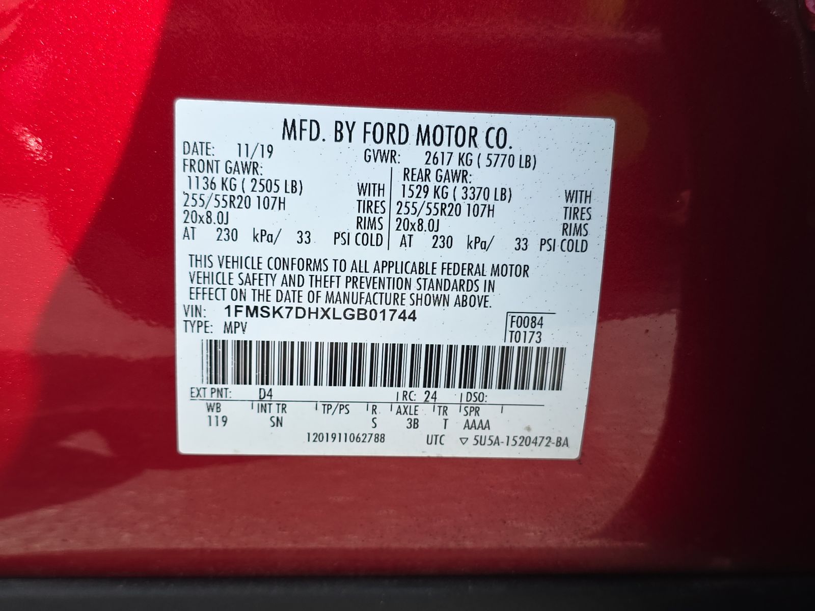 2020 Ford Explorer XLT RWD
