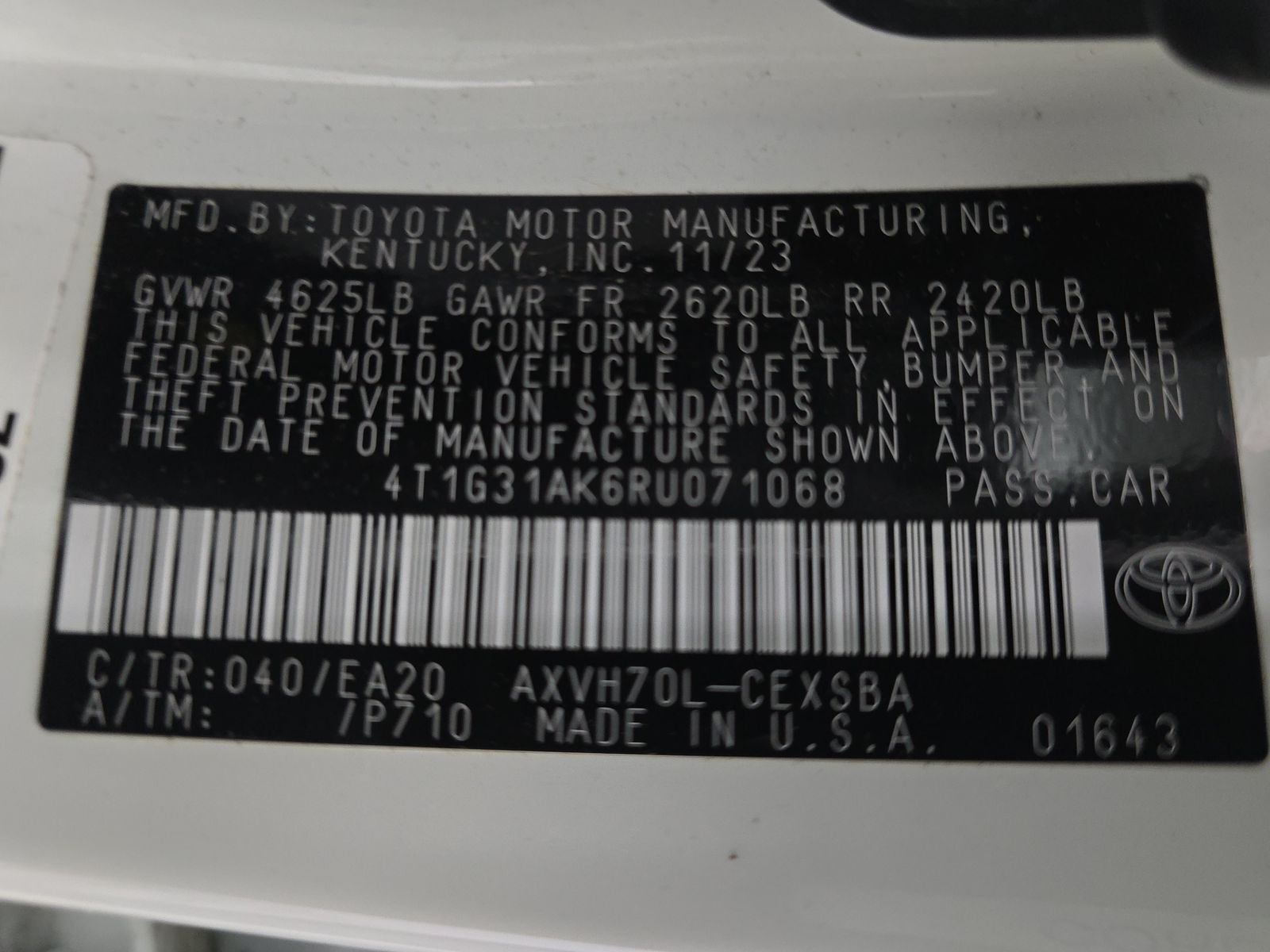 2024 Toyota Camry Hybrid SE FWD