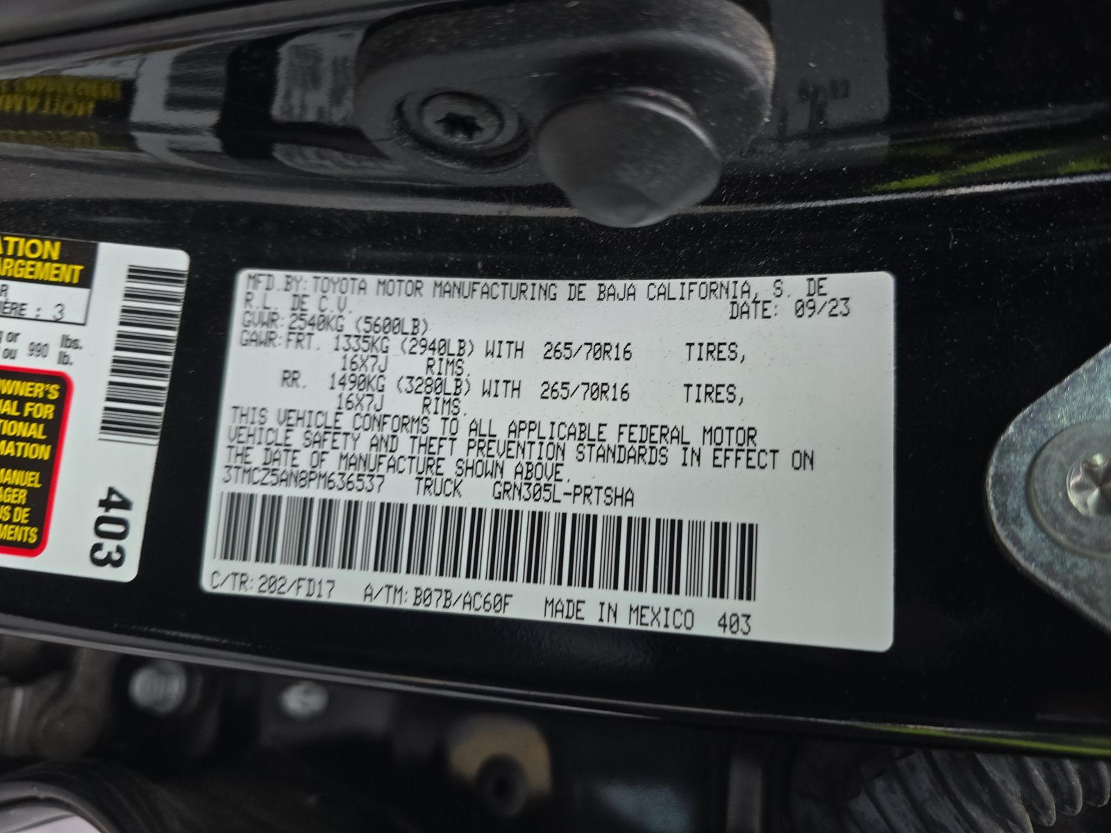 2023 Toyota Tacoma TRD Off-Road AWD