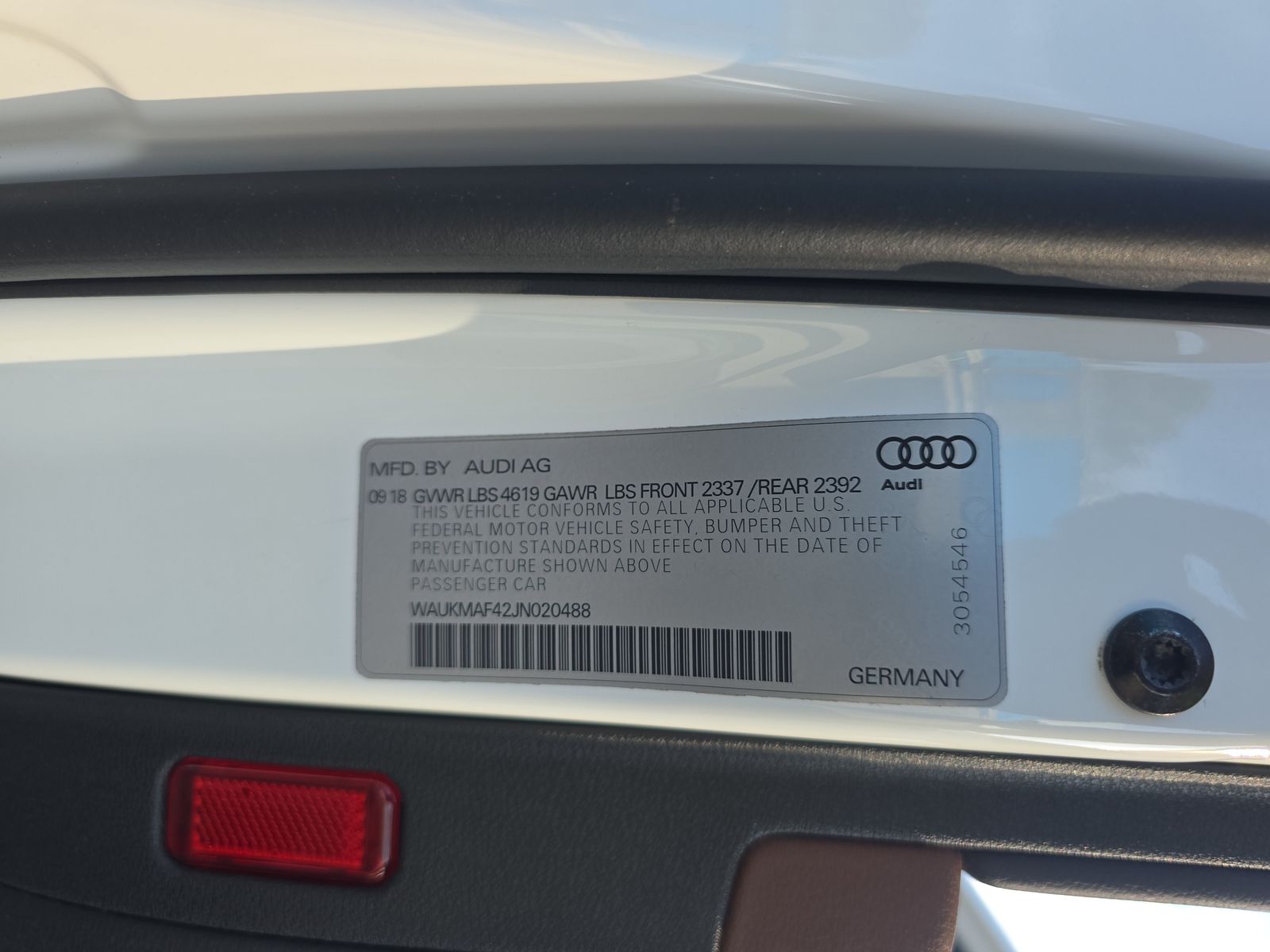 2018 Audi A4 Premium FWD