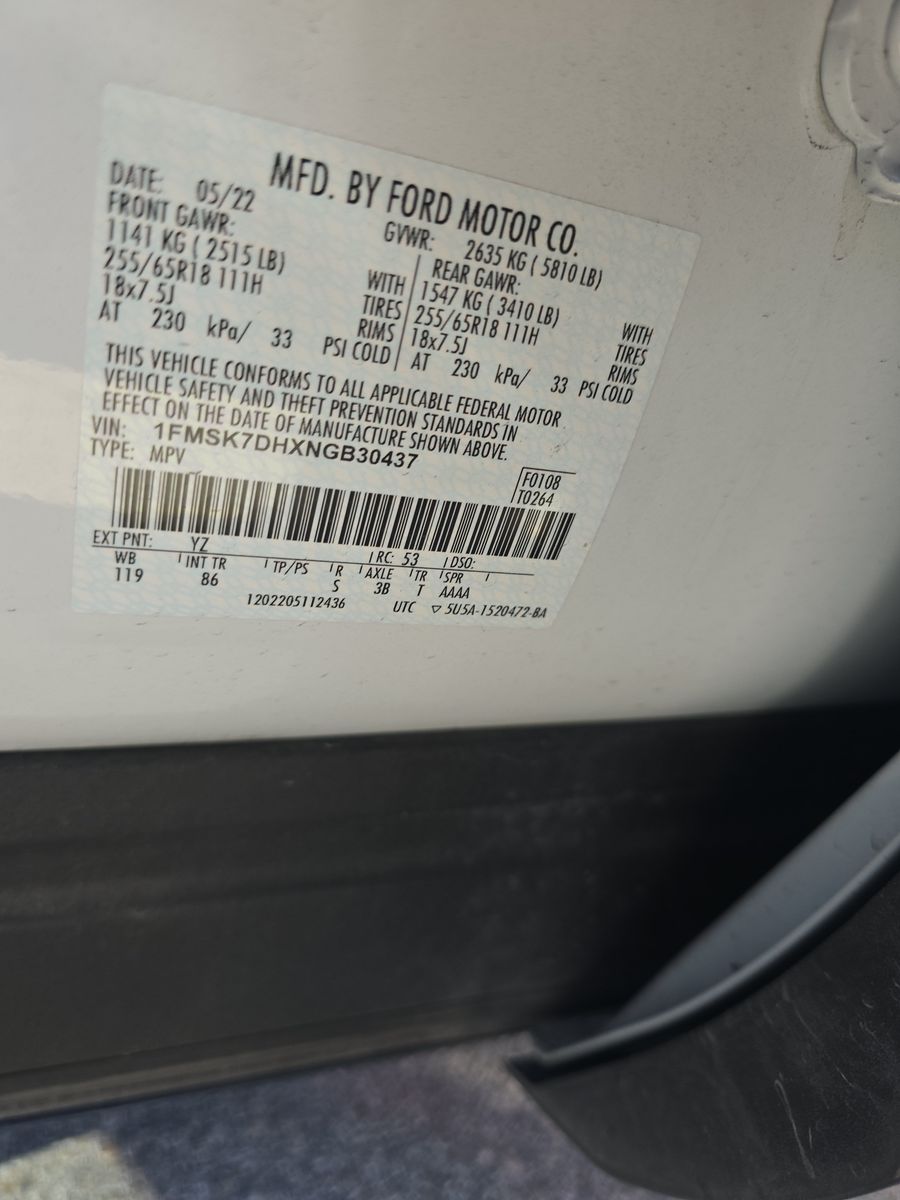 2022 Ford Explorer XLT RWD