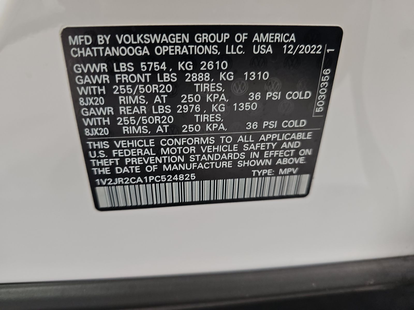2023 Volkswagen Atlas 3.6L SE FWD