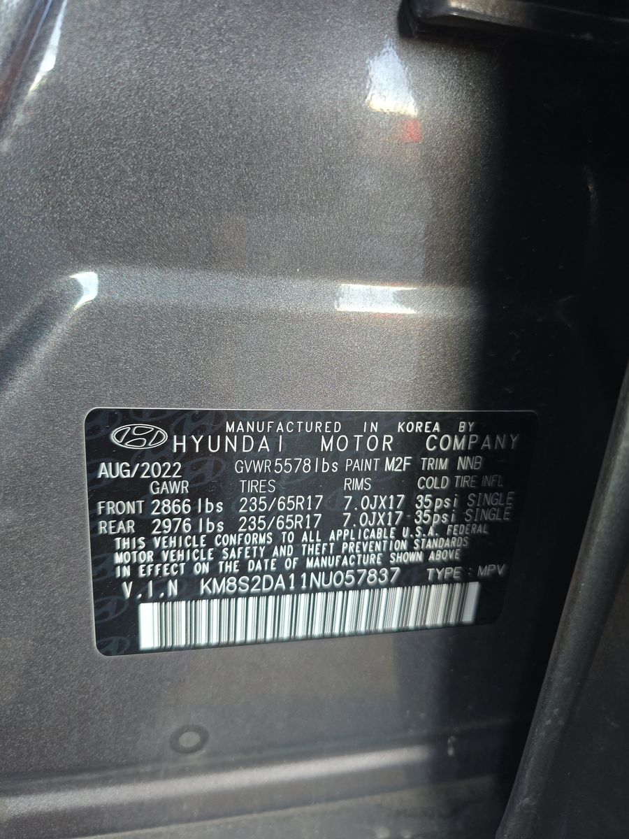 2022 Hyundai Santa Fe Hybrid Blue AWD