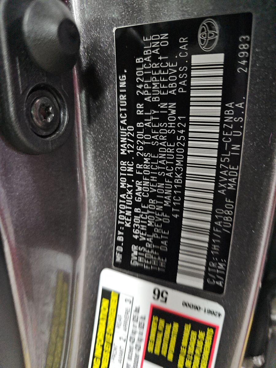 2021 Toyota Camry LE AWD