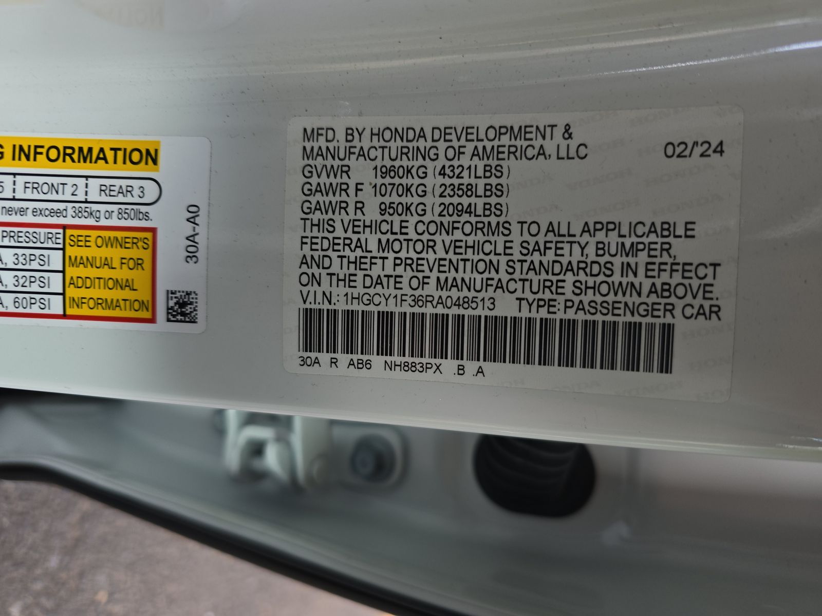 2024 Honda Accord EX FWD