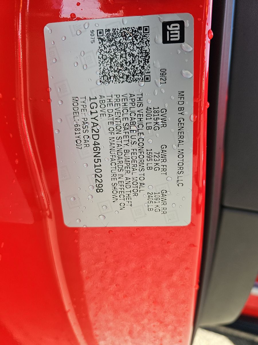 2022 Chevrolet Corvette Stingray RWD