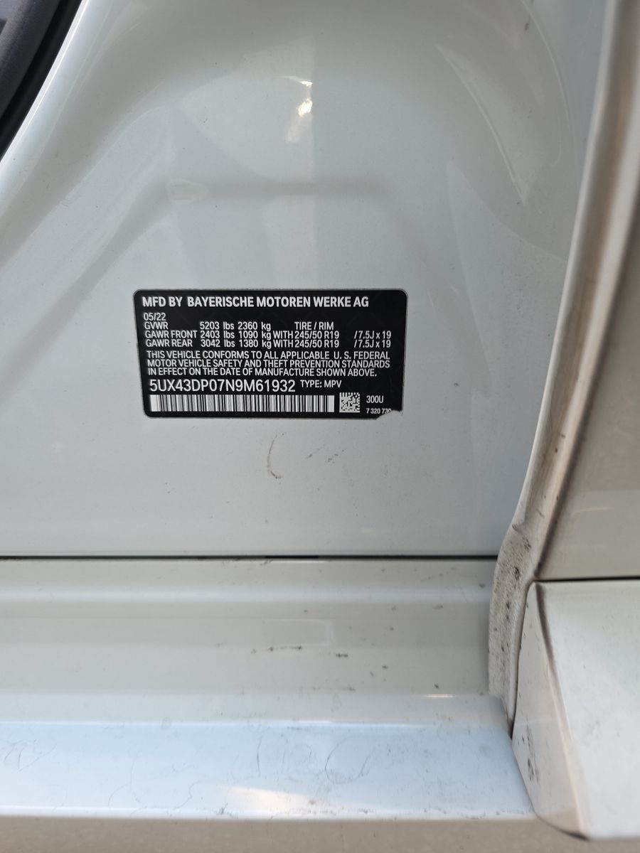 2022 BMW X3 sDrive30i RWD