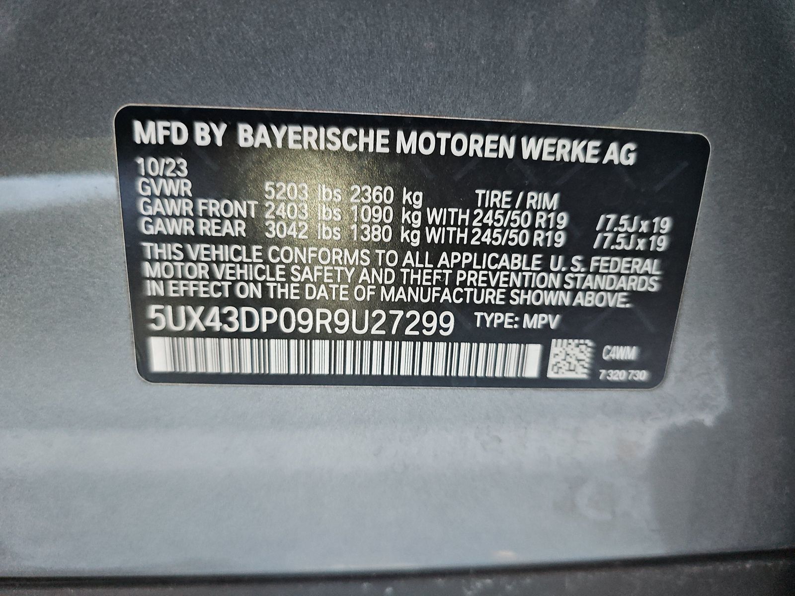 2024 BMW X3 sDrive30i RWD