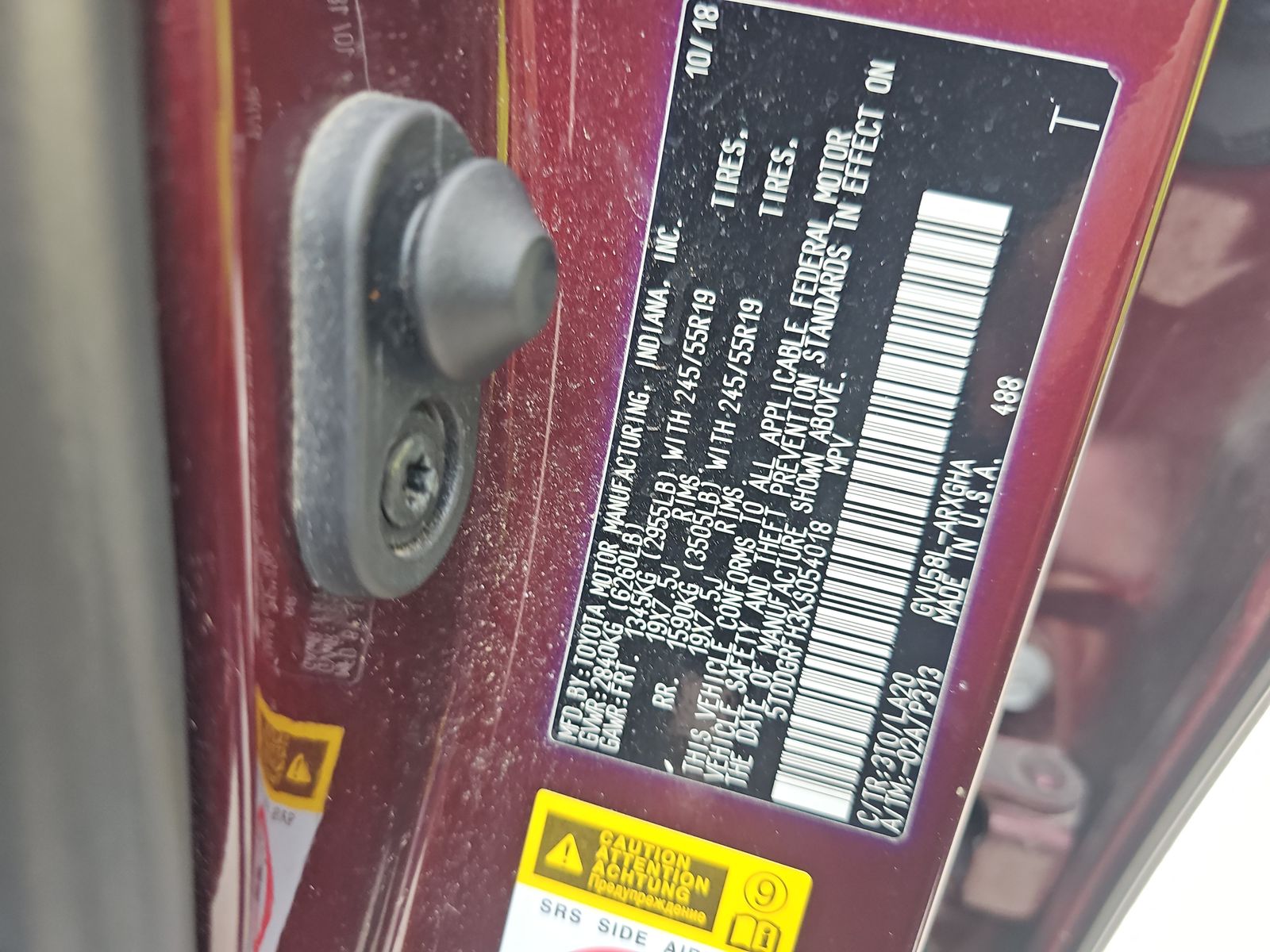 2019 Toyota Highlander Hybrid Limited Platinum AWD