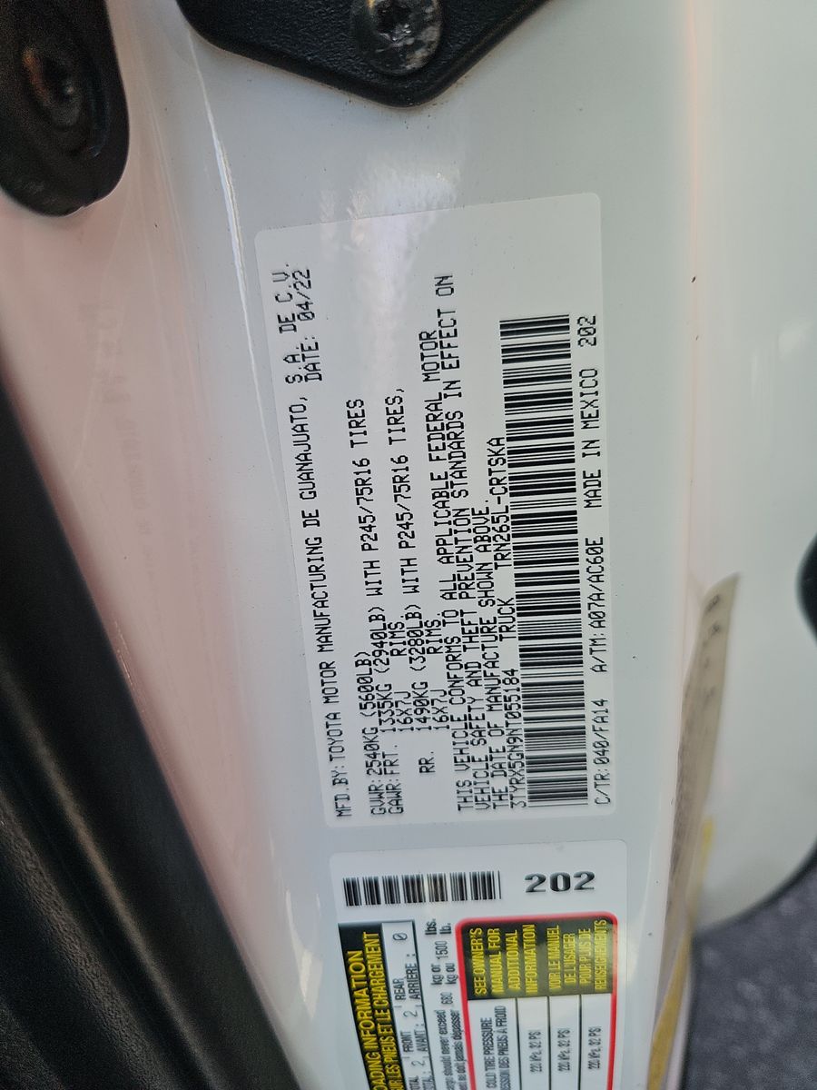 2022 Toyota Tacoma SR RWD