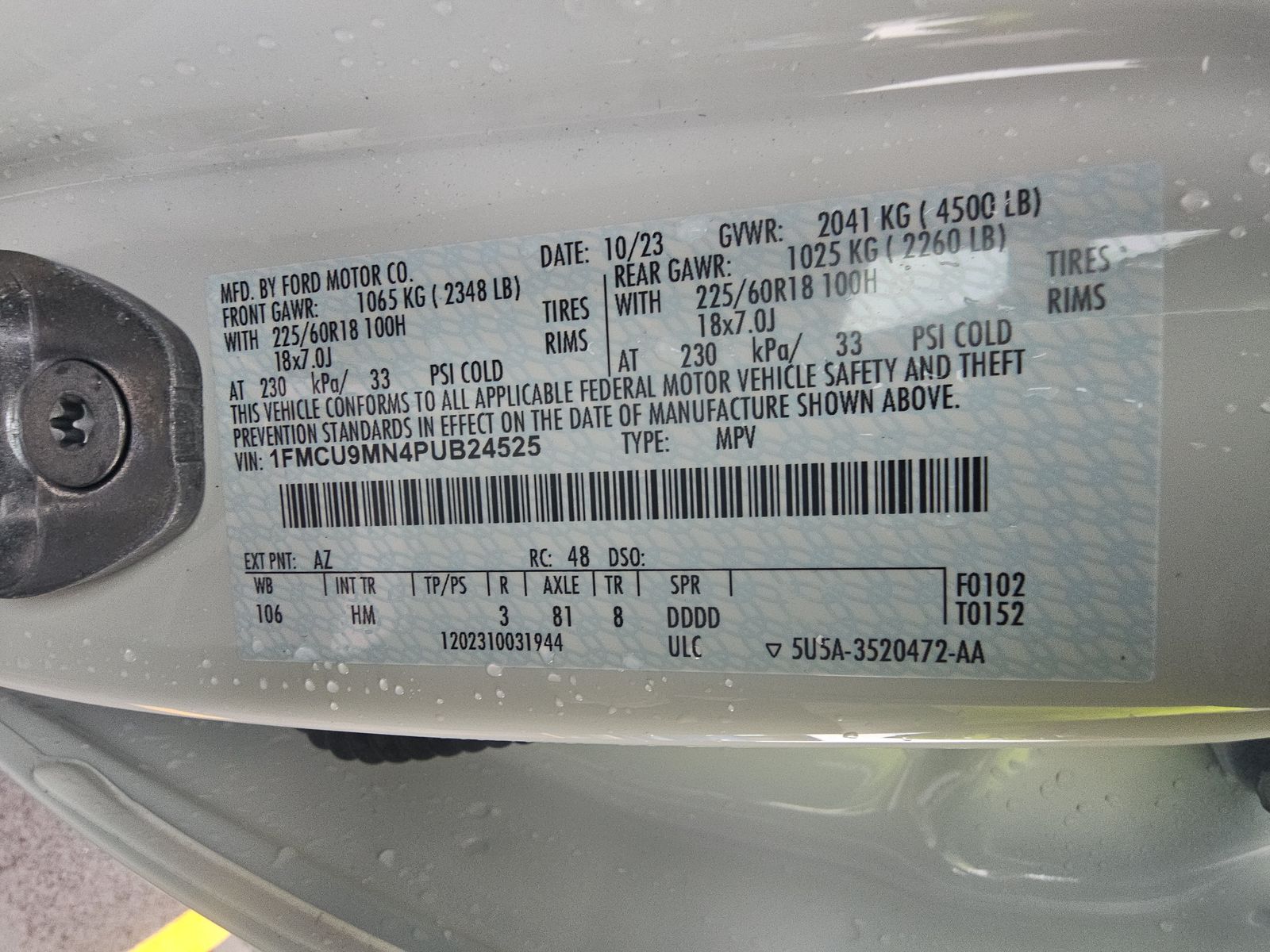 2023 Ford Escape ST-Line AWD