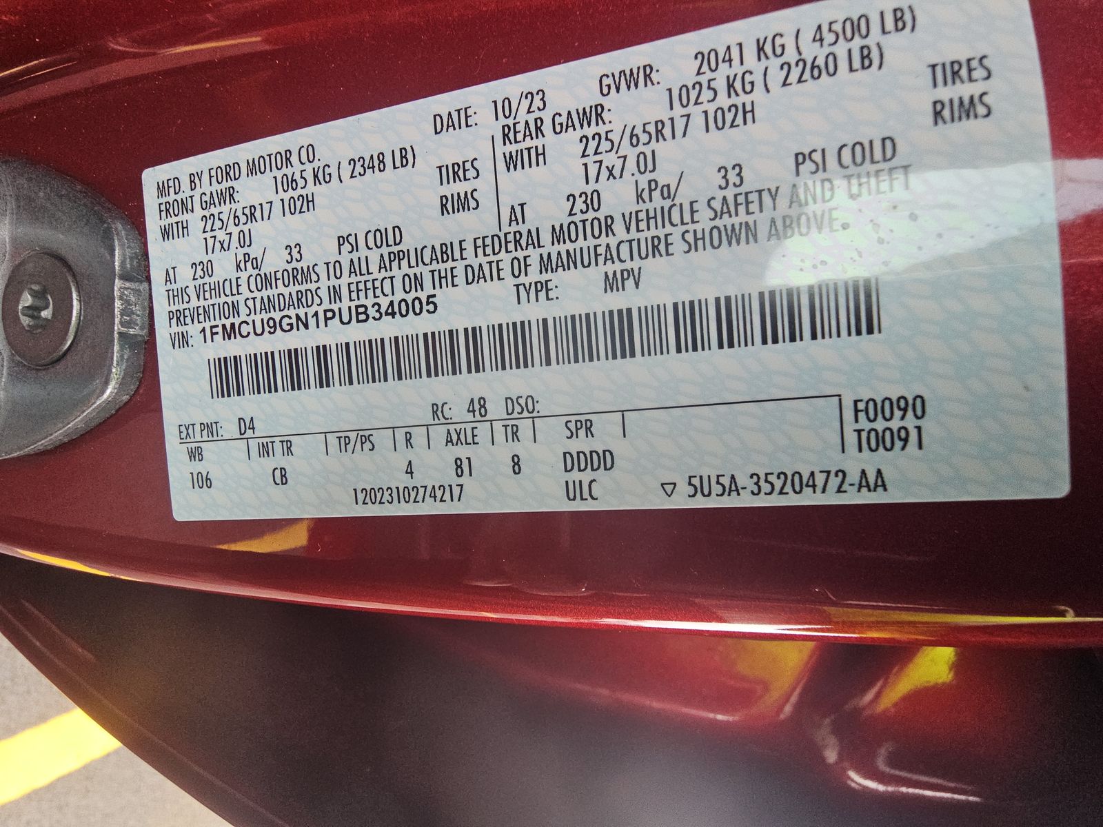 2023 Ford Escape Active AWD