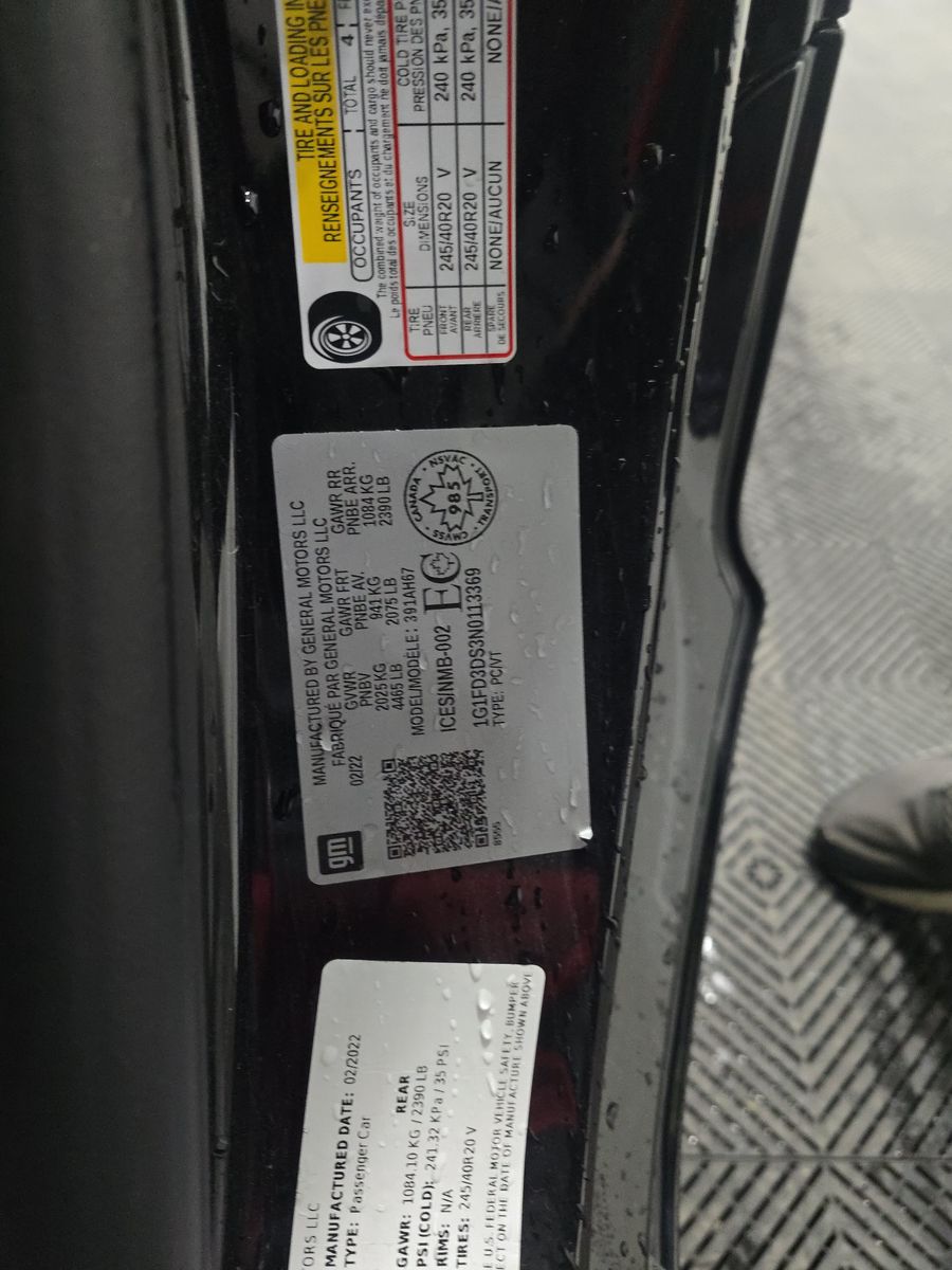 2022 Chevrolet Camaro 2LT RWD