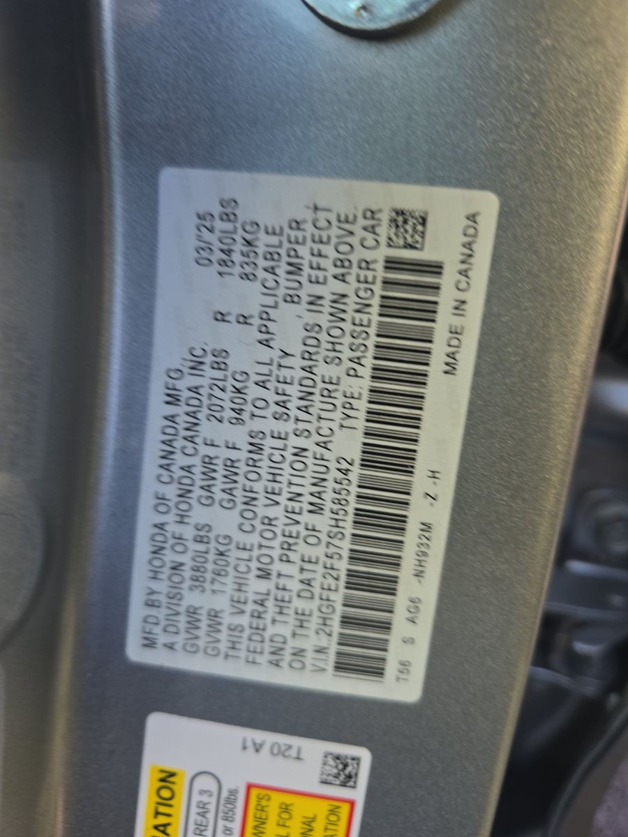 2025 Honda Civic Sport FWD