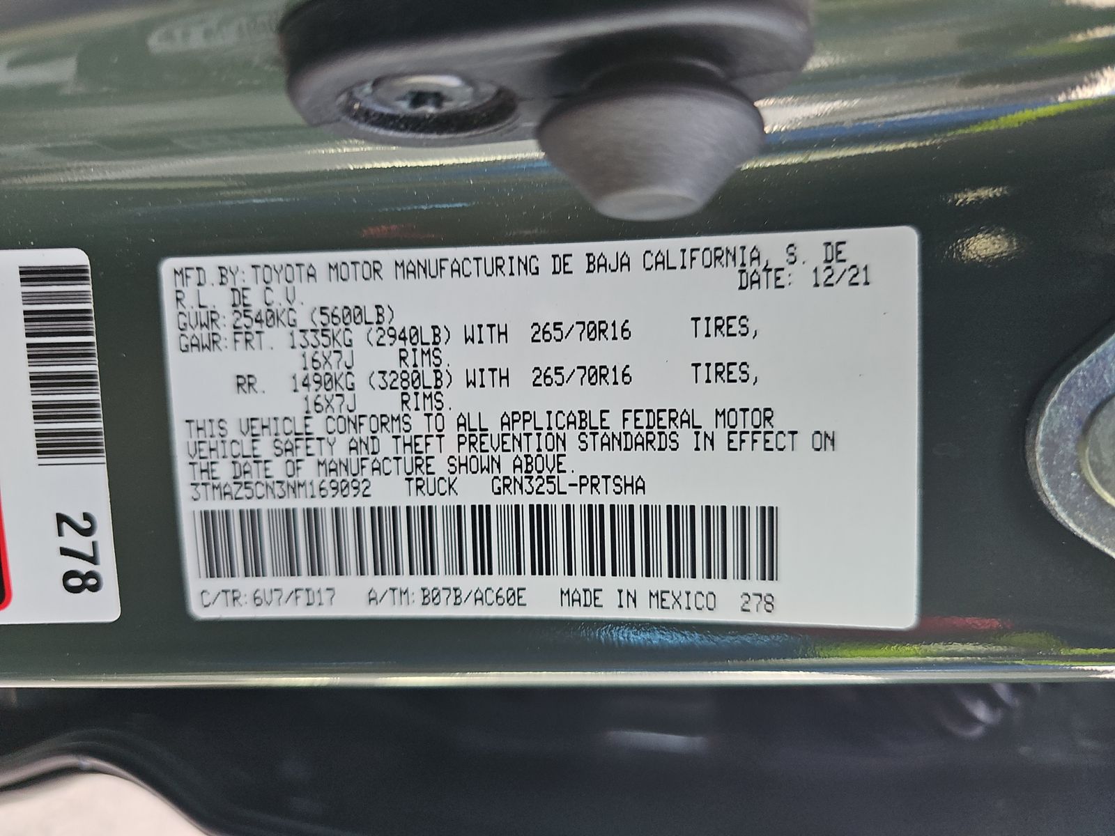 2022 Toyota Tacoma TRD Off-Road RWD