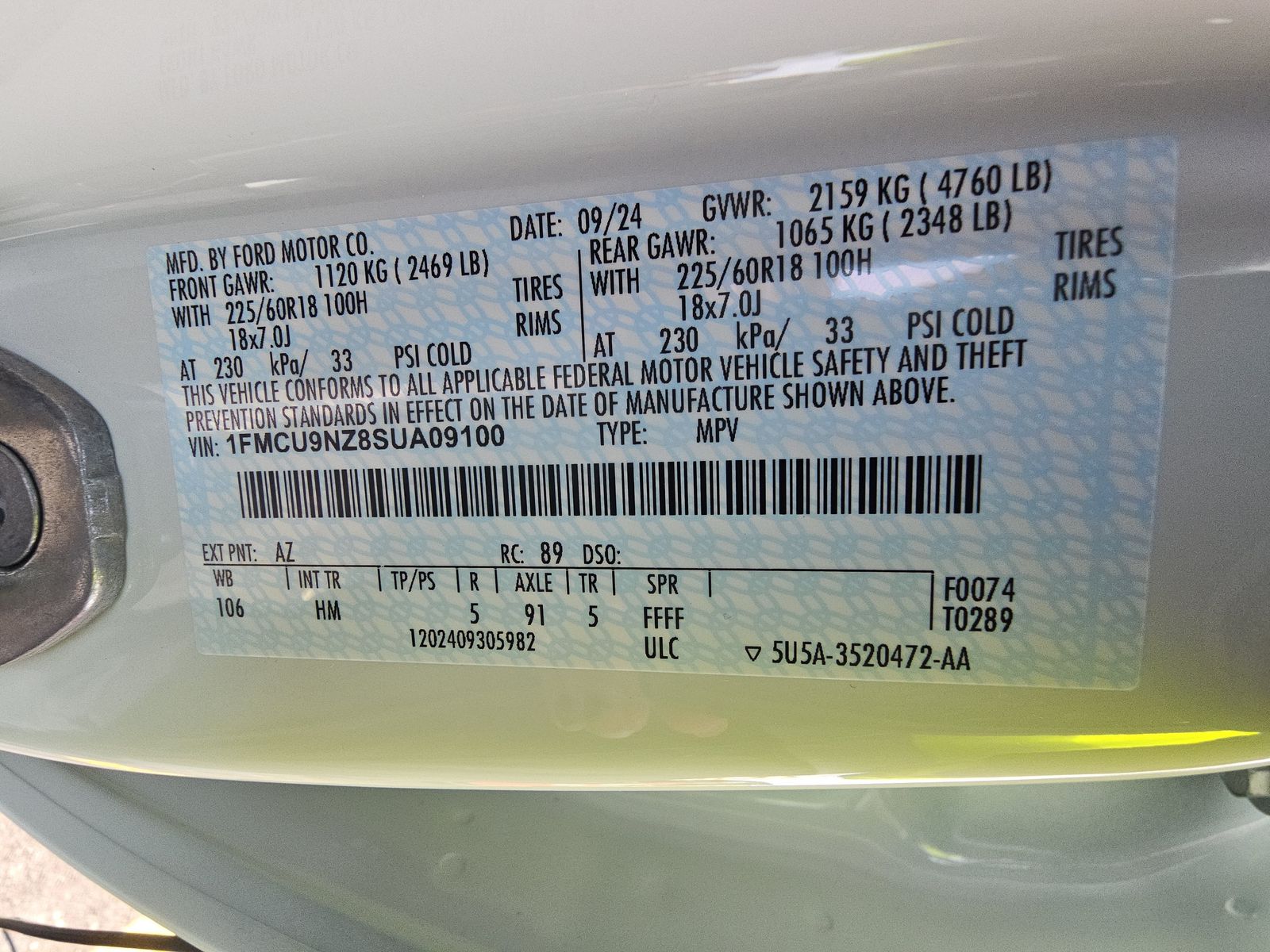 2025 Ford Escape Hybrid ST-Line Elite AWD