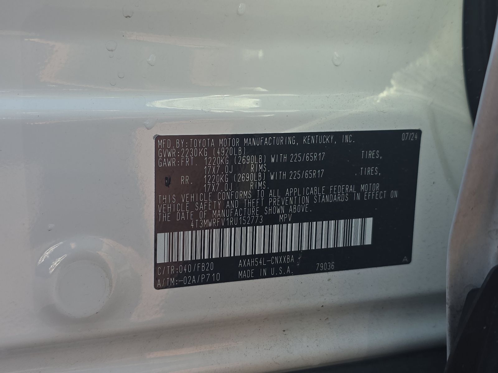 2024 Toyota RAV4 Hybrid LE AWD