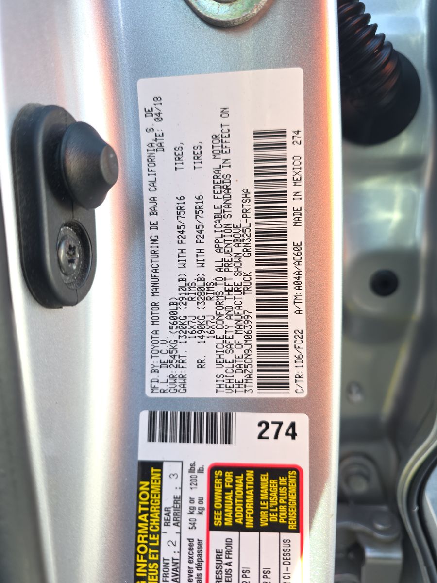 2018 Toyota Tacoma SR5 RWD