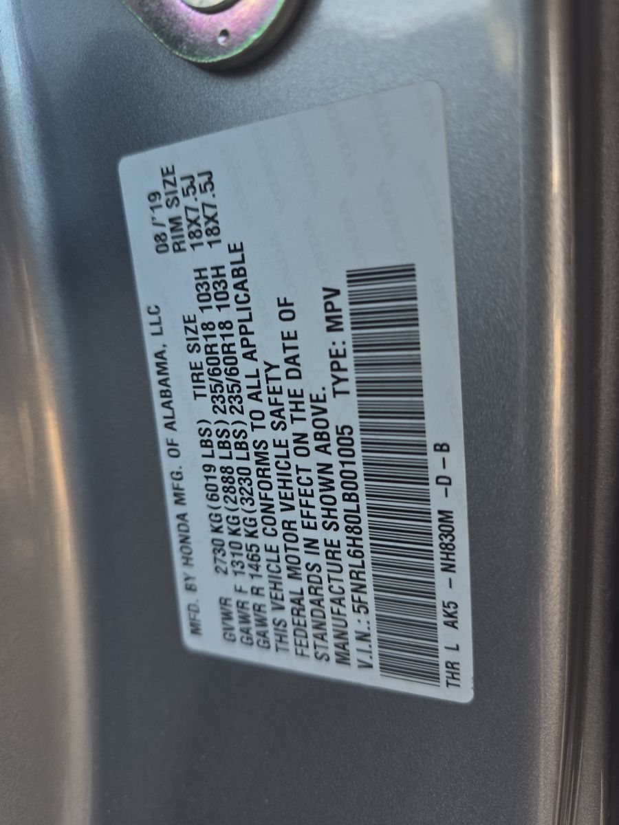 2020 Honda Odyssey Touring FWD