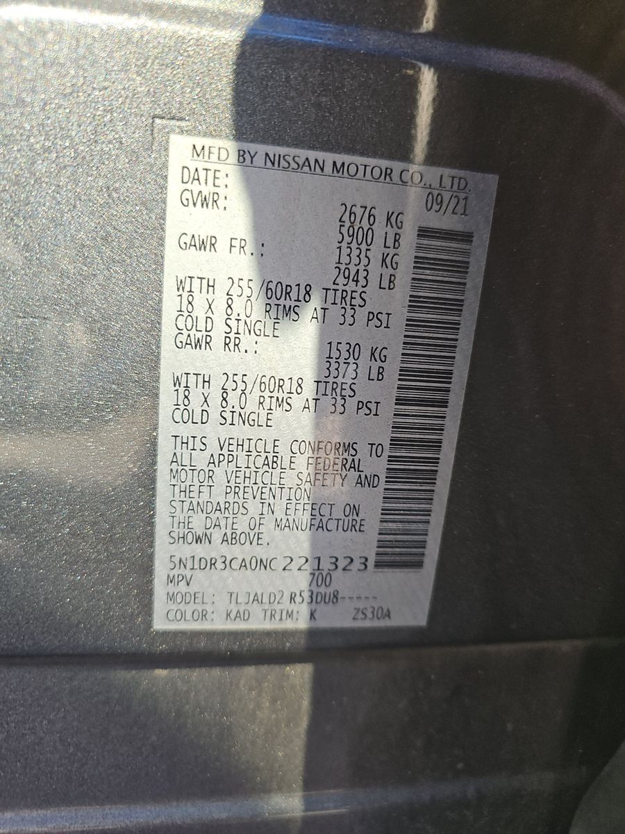 2022 Nissan Pathfinder SL FWD