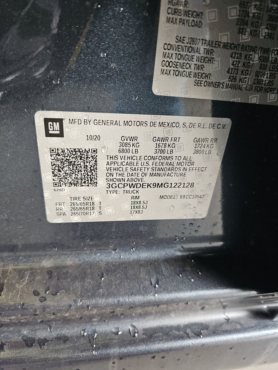 2021 Chevrolet Silverado 1500 RST RWD