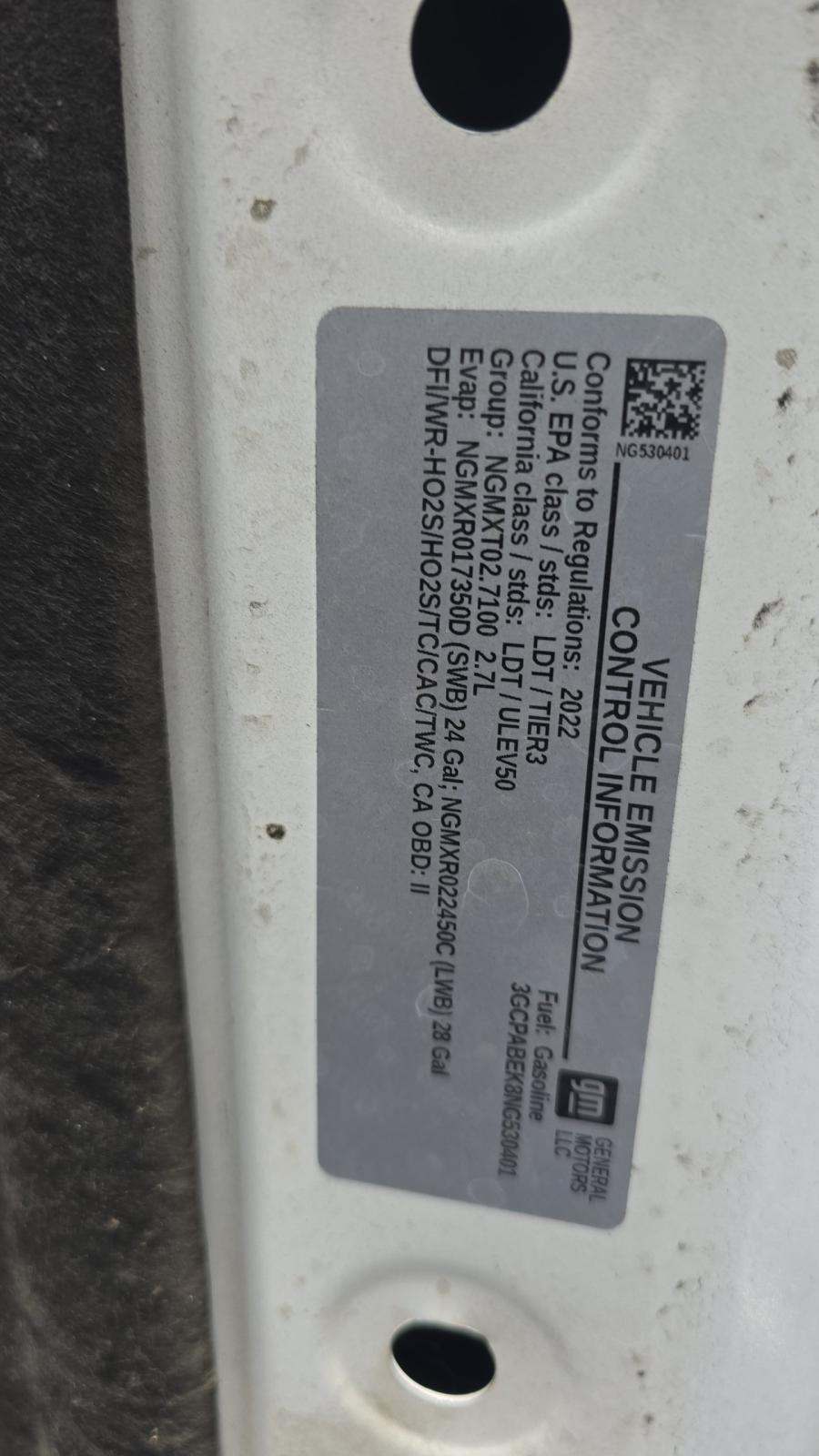 2022 Chevrolet Silverado 1500 Custom RWD