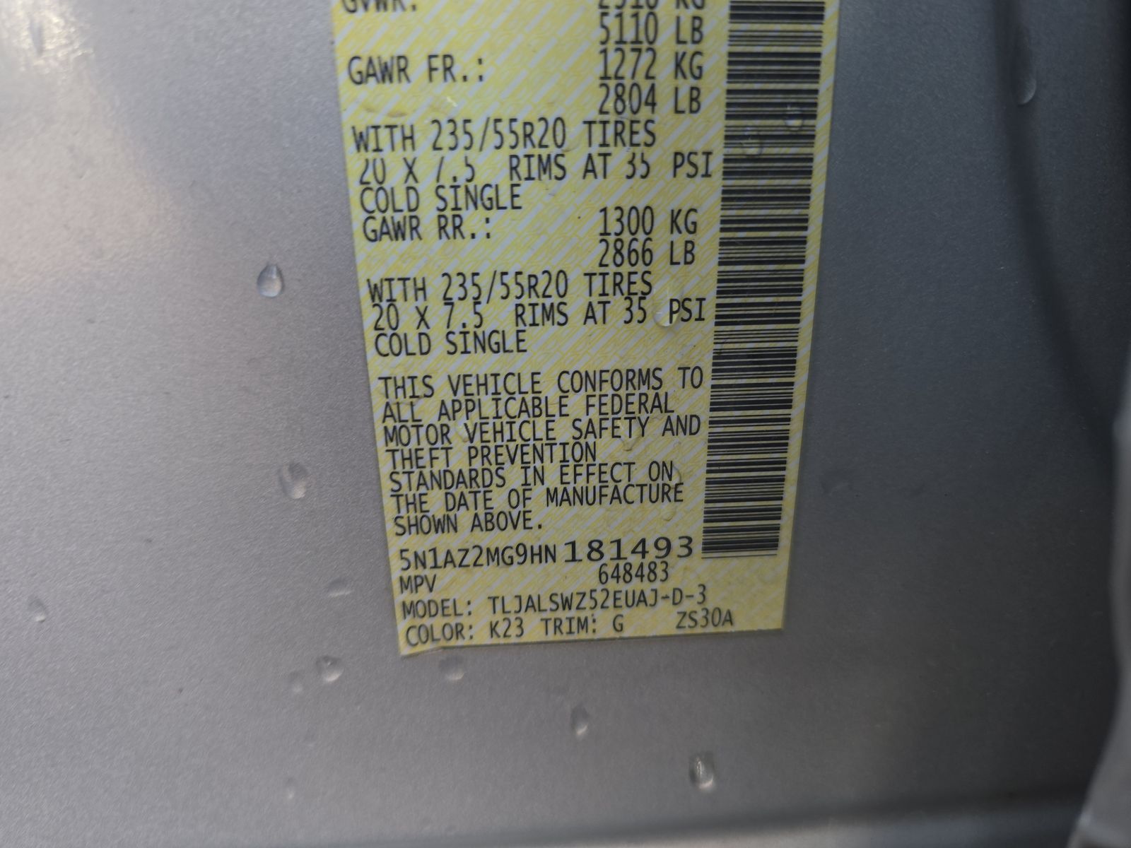 2017 Nissan Murano Platinum FWD