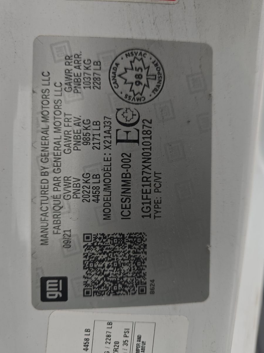 2022 Chevrolet Camaro LT1 RWD