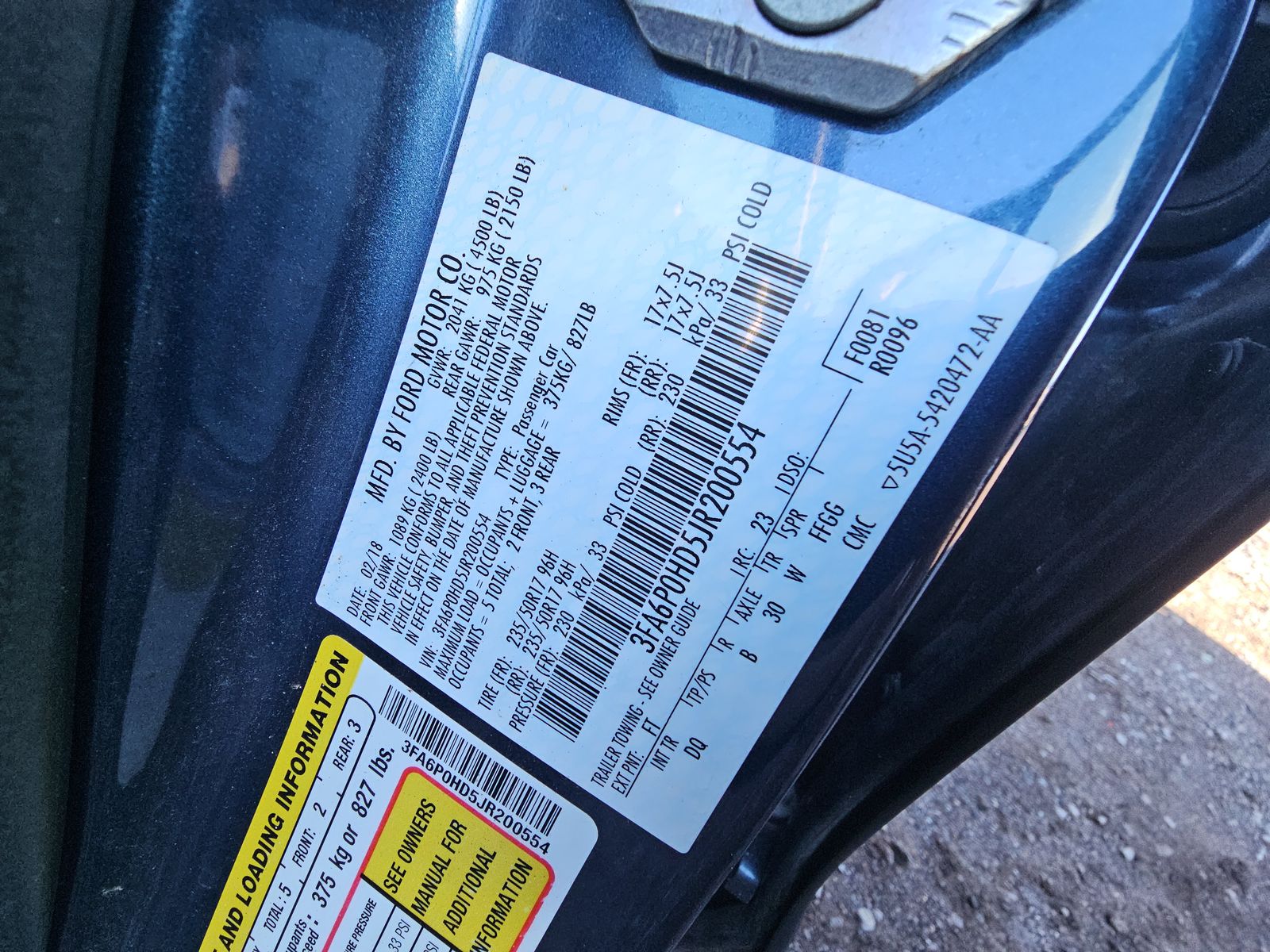 2018 Ford Fusion SE FWD