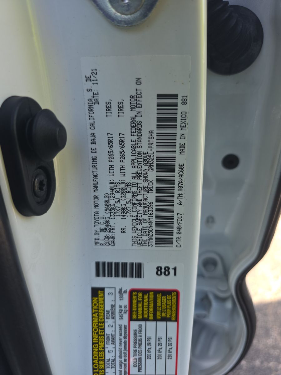 2022 Toyota Tacoma TRD Sport RWD