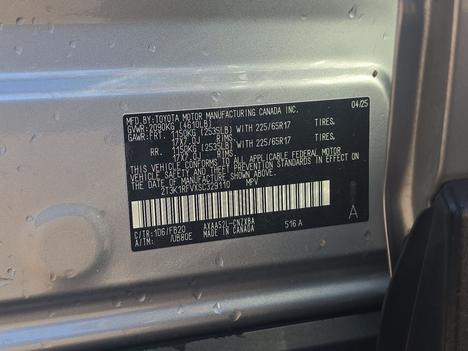 2025 Toyota RAV4 LE FWD