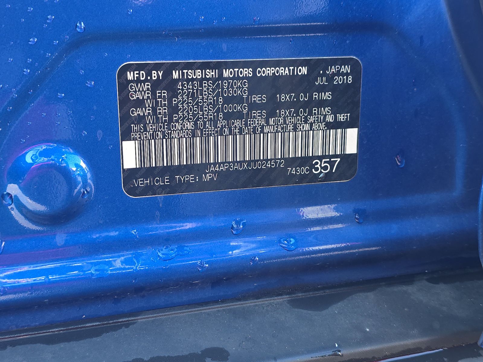 2018 Mitsubishi Outlander Sport ES FWD