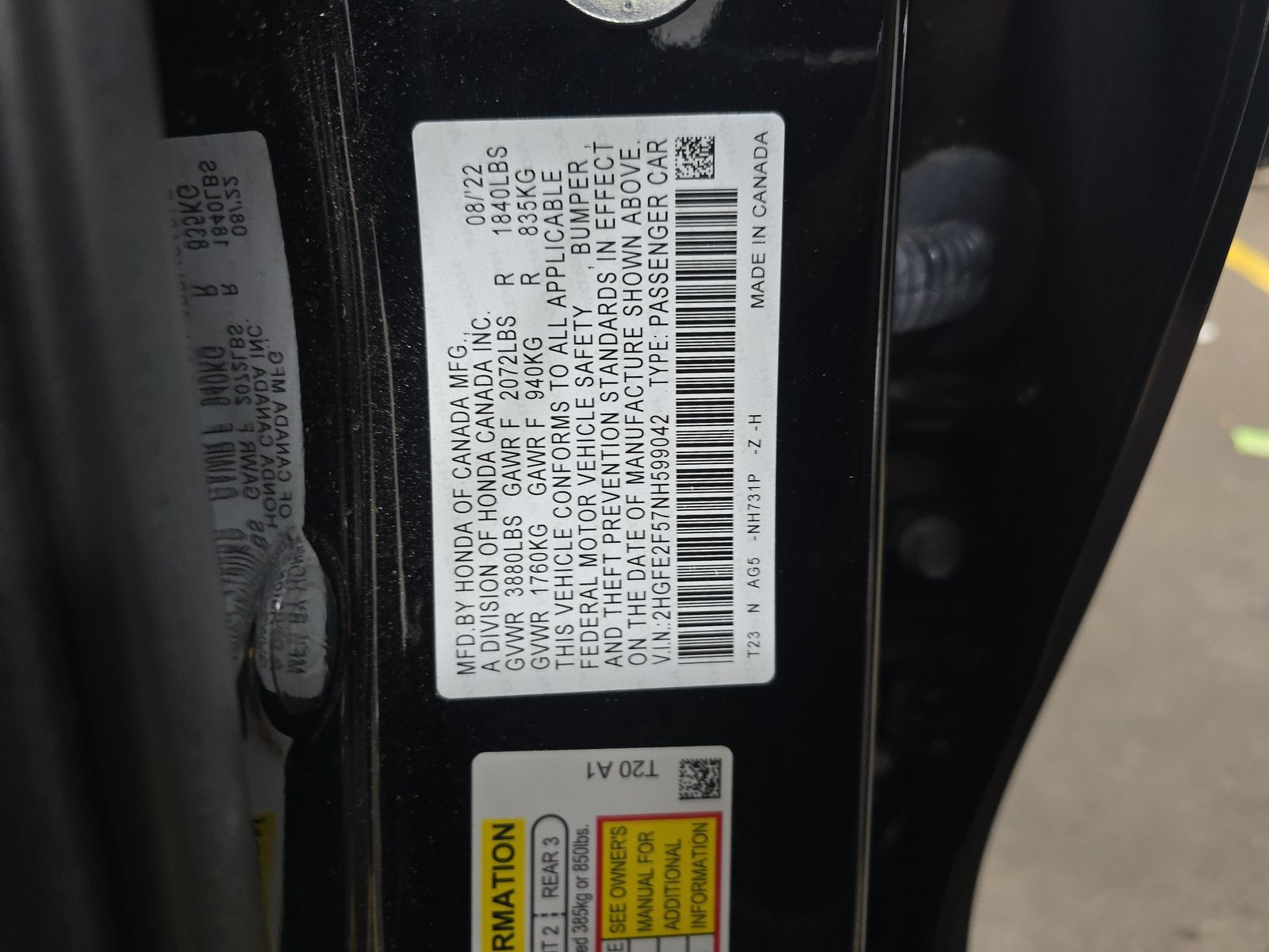 2022 Honda Civic Sport FWD