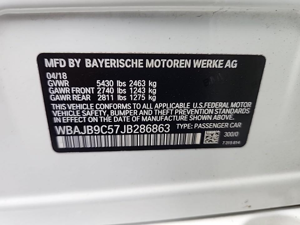 2018 BMW 5 Series M550i xDrive AWD