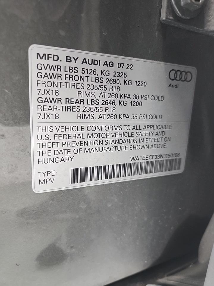 2022 Audi Q3 2.0T S line Premium Plus AWD